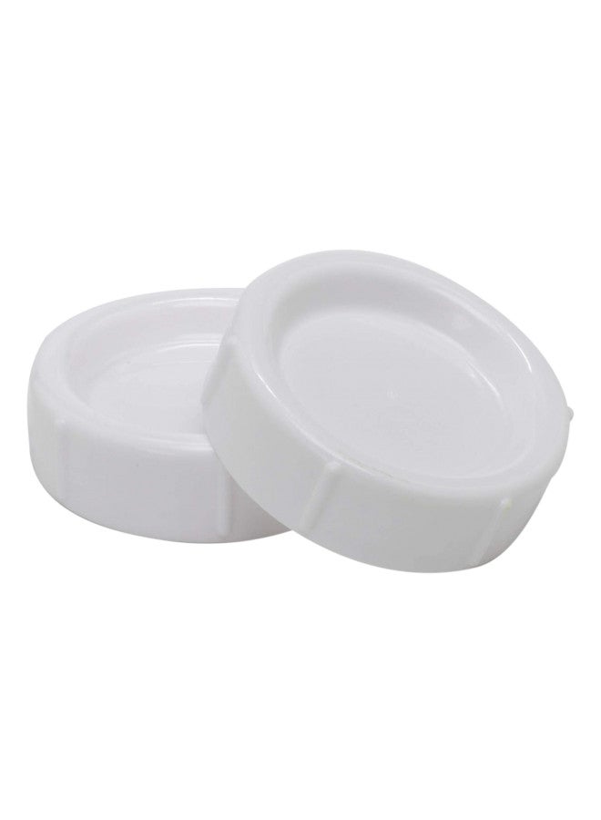 Pack Of 2 Natural Flow Storage/Travel Caps For Wide-Neck Bottles