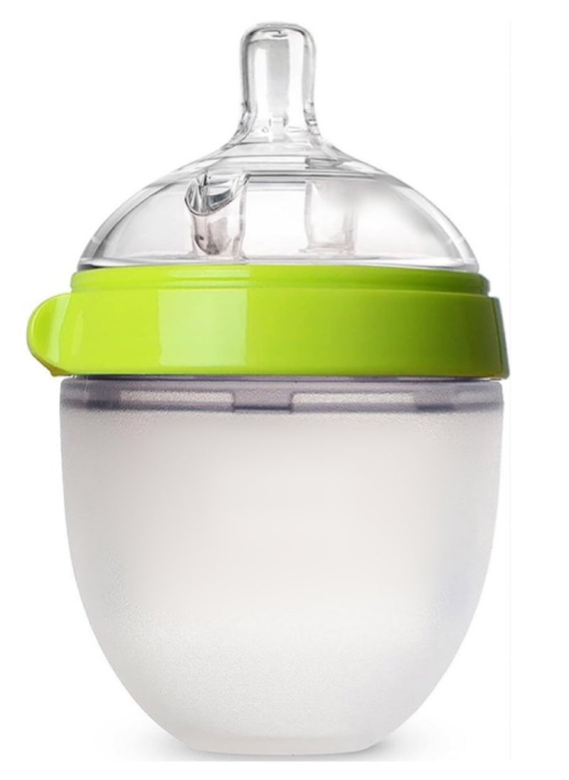 Baby Feeding Milk Bottle, Infant, Newborn Baby, Extra Soft, Easy To Squeeze, 5Oz 150 ML, Natural Comfort, Anti-Colic, Gravity Ball( Green)