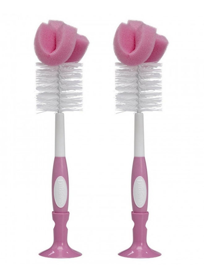 Pack Of 2 Baby Bottle Brushes, Pink