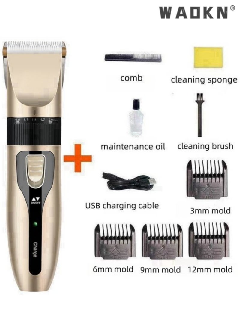 Hair Clippers for Men Professional Cordless Haircutting & Trimming Kit with 4 Guards Rechargeable Beard Trimmer Hair Cutting Kit for Heads, Longer Beards,All Body