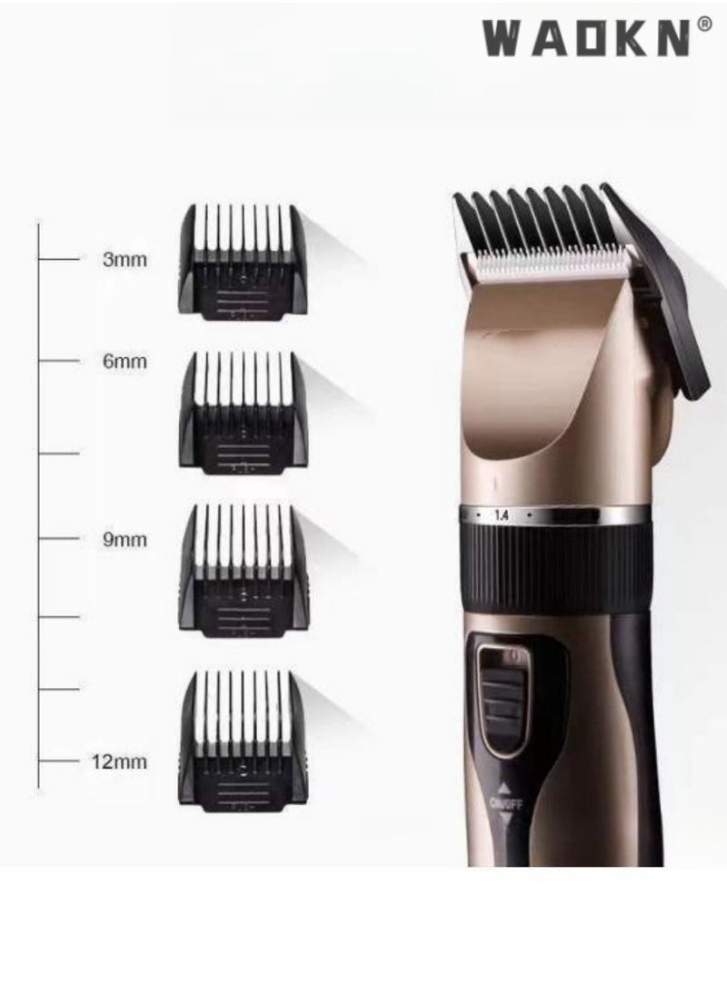 Hair Clippers for Men Professional Cordless Haircutting & Trimming Kit with 4 Guards Rechargeable Beard Trimmer Hair Cutting Kit for Heads, Longer Beards,All Body