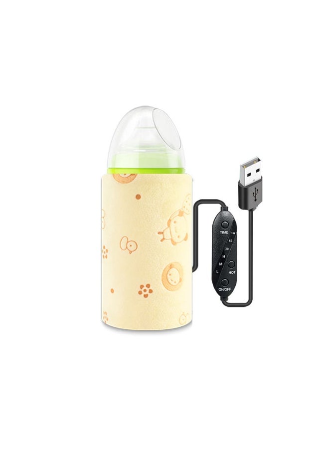 USB Bottle Warmer Heater Sleeve Constant Temperature Portable Milk Heating Insulation Feeding Bottle Cover Coffee Tea Mug Beverage Warming Bag