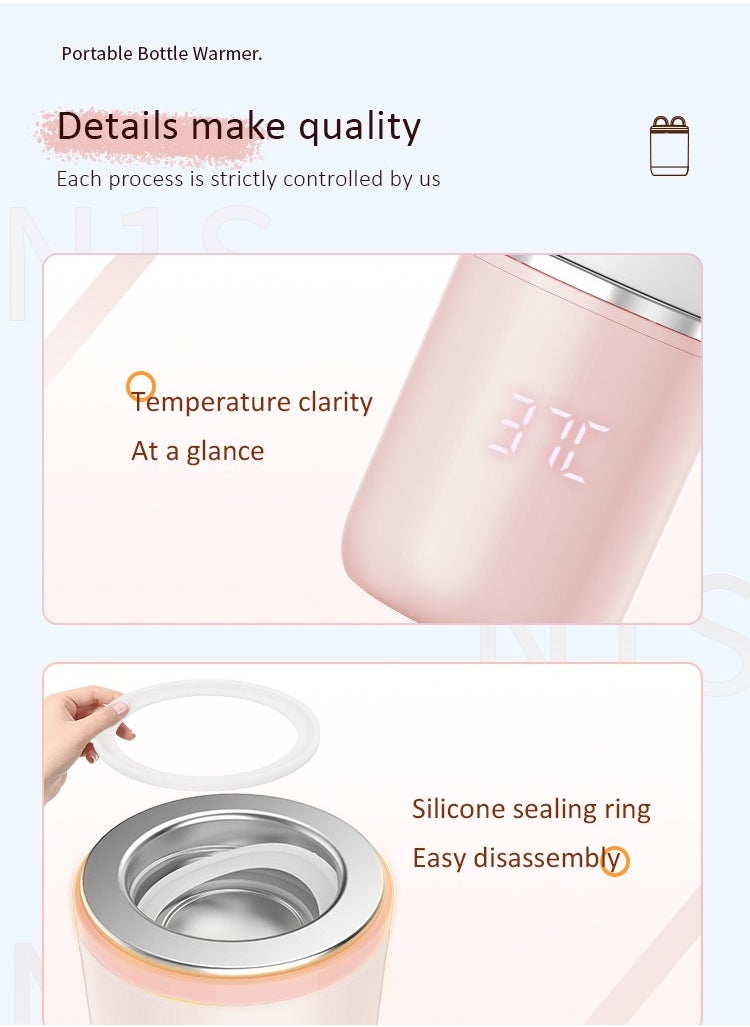 Multi-functional portable bottle warmer Wireless fast charge long life milk warmer