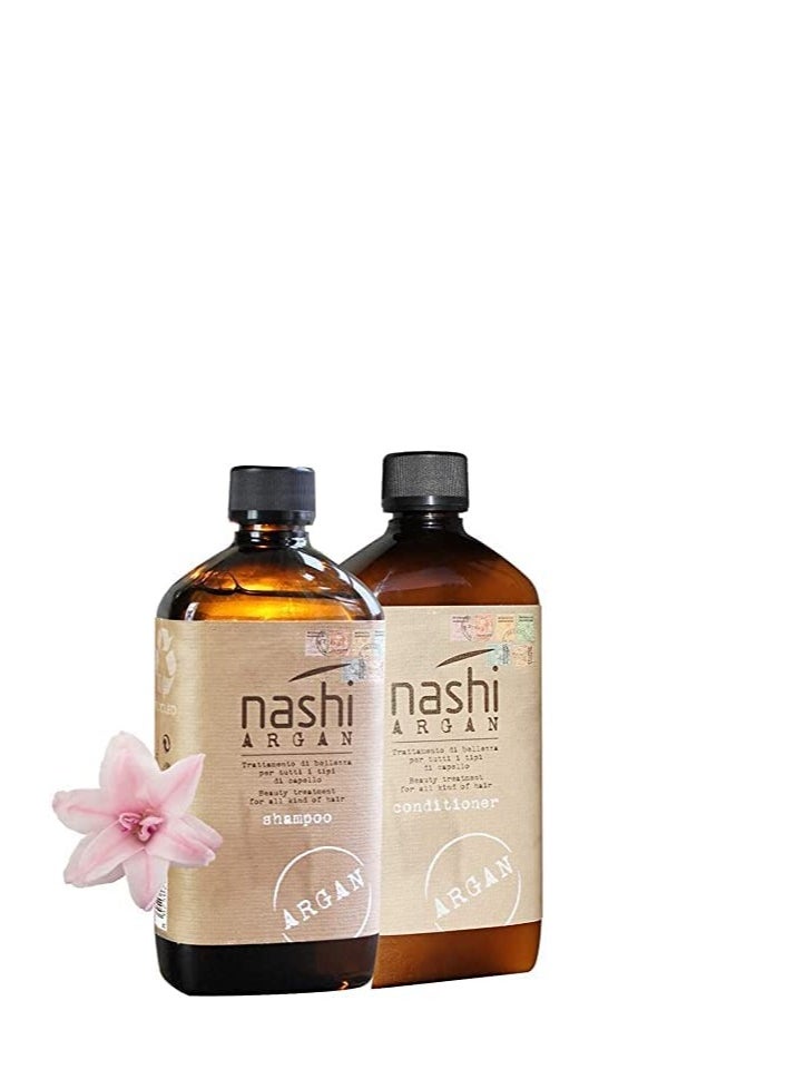 Nashi Argan Shampoo and Conditioner Set for all Hair Types 400ml