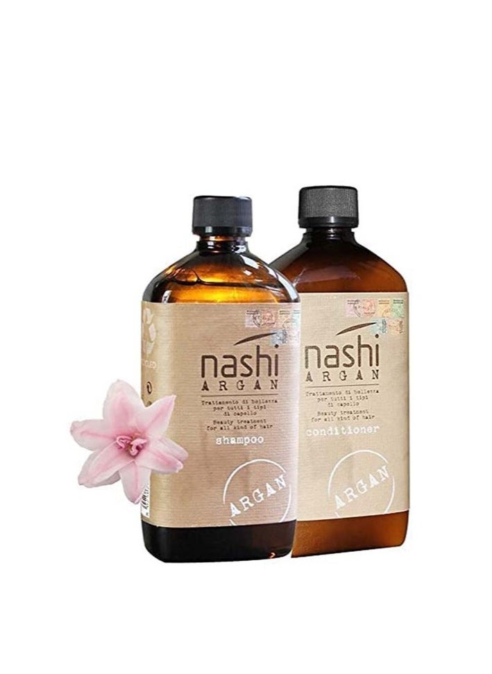 Nashi Argan Shampoo and Conditioner Set for all Hair Types 400ml