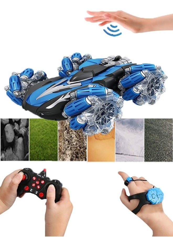 Rechargeable 360° Rotation Remote Control Car Toy for Kids,2.4 GHz Double Side Dual RC Drift Race Car,Drift Off-road Climbing Toy Car with Music and Light