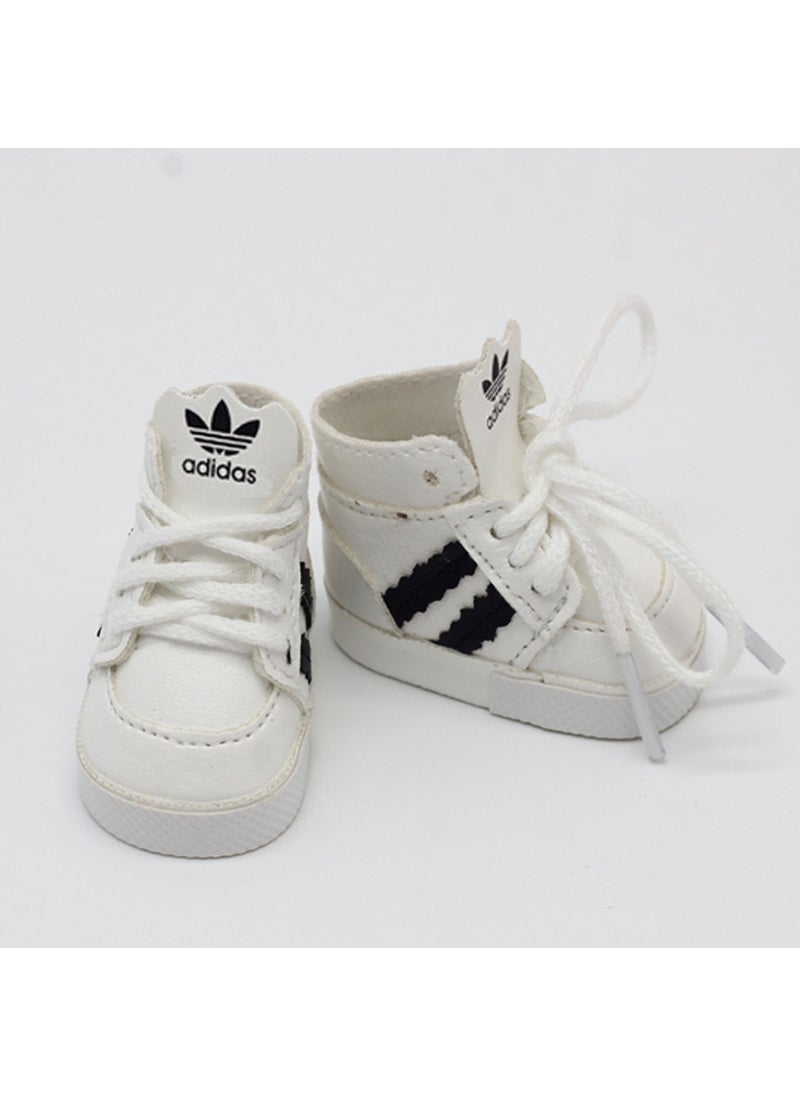 14.5 inch toy doll BJD doll shoes Milu EXO Star Doll toy doll sneakers 5*2.8cm White.