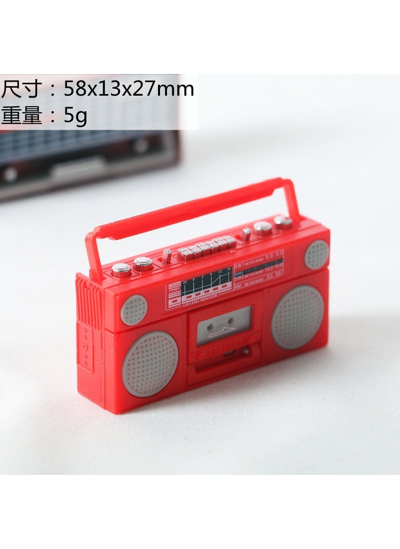 Vintage Miniature Dollhouse Radio Model Red Radio