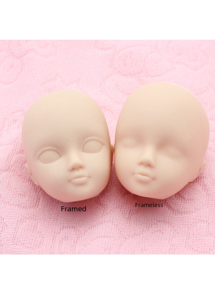 1 x 5 pcs Girls Princess Makeup Doll Head, Fair Skin Frameless