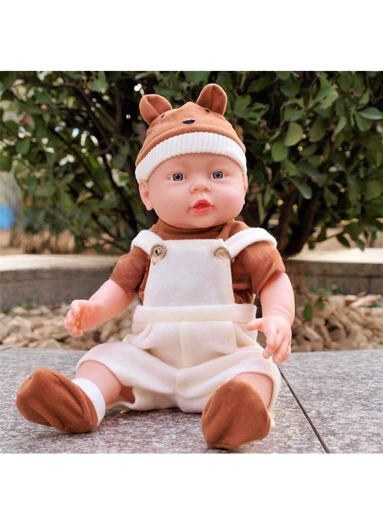 1 x 5 pcs 41cm Realistic Gendered Nursing Doll Early Education Toy Strap male