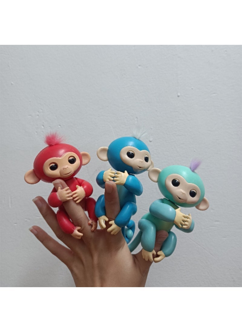 Interactive Finger Monkey Toy for Kids Green