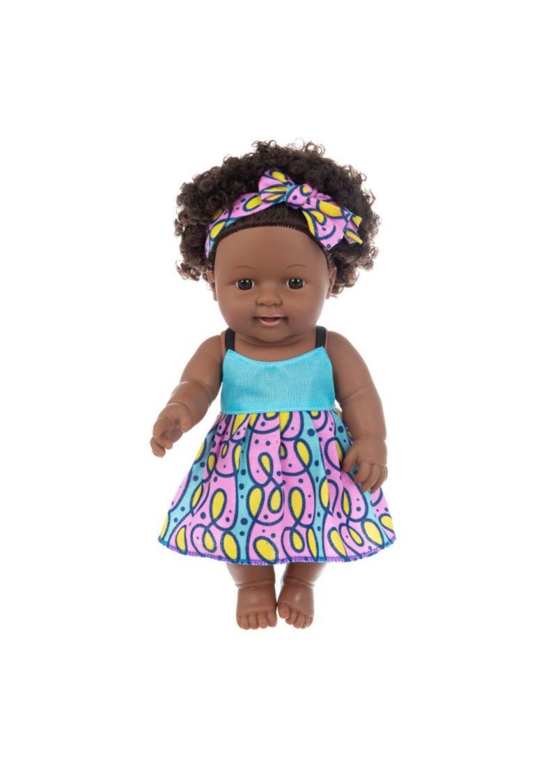 12 Soft Vinyl Reborn African Doll Toy Q12-014C impressionist orchid