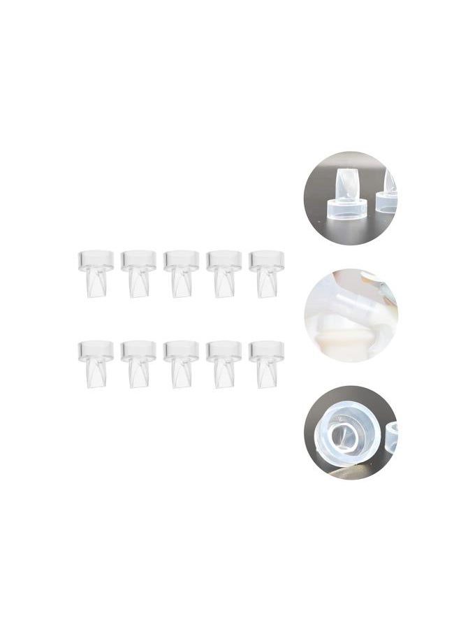 10pcs Manual Breast Pump Parts Duckbill Valves Replace Breast Pump Parts Manual Breast Pumps Supply, Clear 2