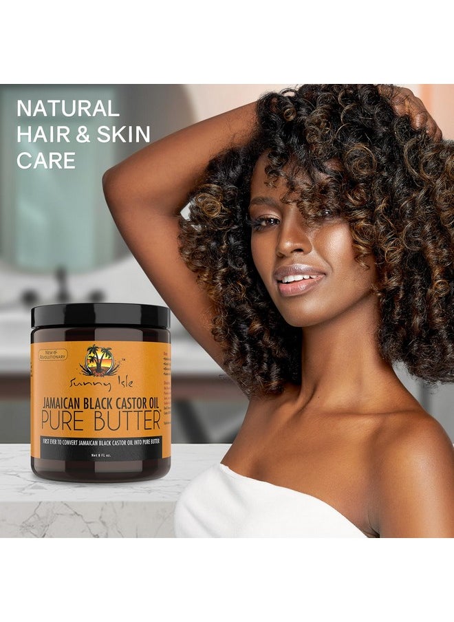 Jamaican Black Castor Oil Pure Butter 8Oz | Stimulates Hair Growth | Effective Moisturizer Hair & Skin | All Types & Textures