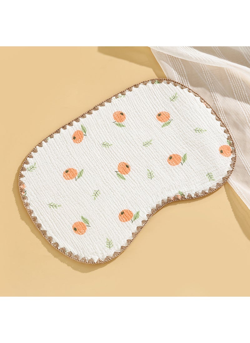 Cotton Muslin Baby Pillow, Breathable Sweat-absorbent, Four Seasons Small Orange