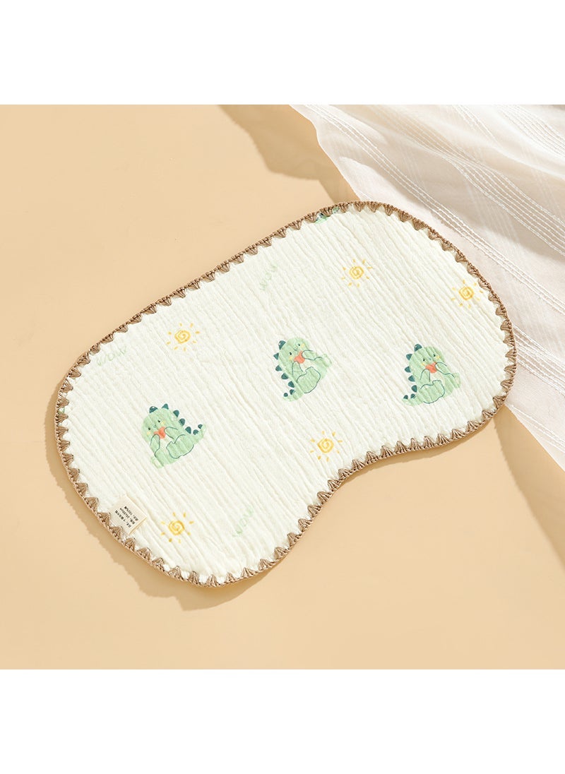 Cotton Muslin Baby Pillow, Breathable Sweat-absorbent, Four Seasons Love dinosaur