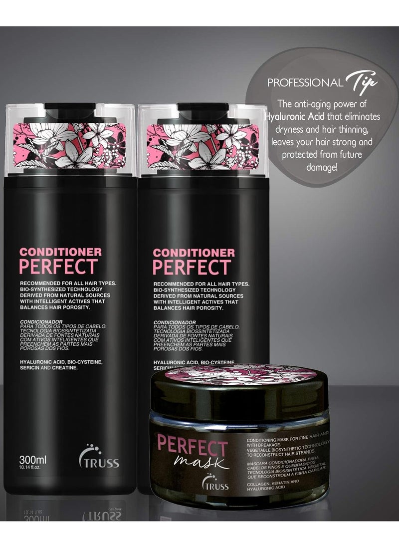 TRUSS Perfect Hair Mask with Collagen, Keratin & Hyaluronic Acid - Deep Conditioning Hair Treatment