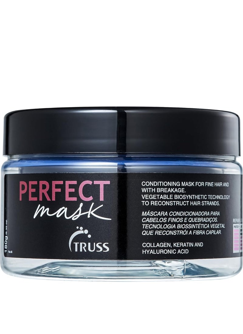 TRUSS Perfect Hair Mask with Collagen, Keratin & Hyaluronic Acid - Deep Conditioning Hair Treatment