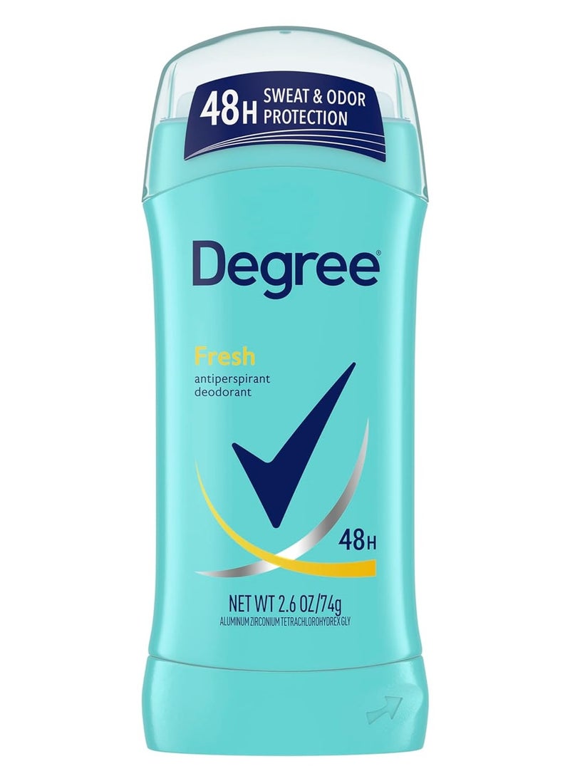 Degree Antiperspirant Deodorant Fresh Energy Pack of 6 48-Hour Sweat and Odor Protection Antiperspirant For Women 2.6 oz