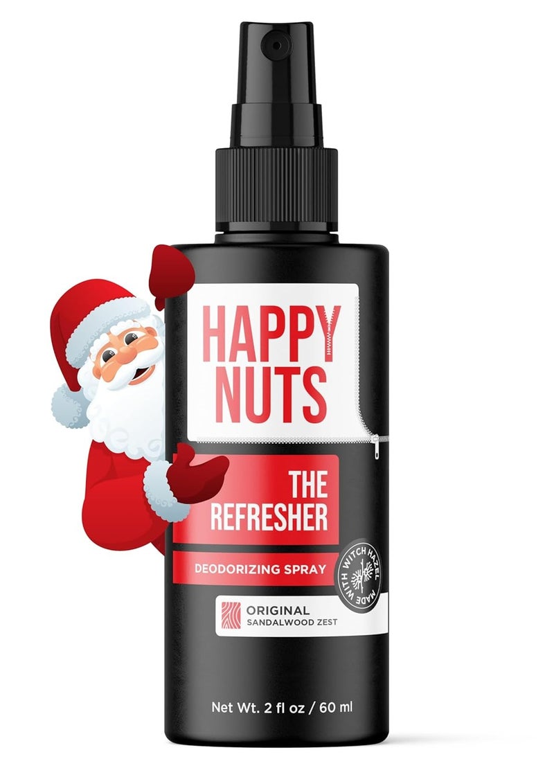 Happy Nuts The Refresher Men's Ball Deodorant Spray - Cooling, Toning, Deodorizing Body Spritz - Clean Ingredients, Ideal for Post-Trimming, Shaving & Cleansing - Groin Deodorant Spray (1 Pack)