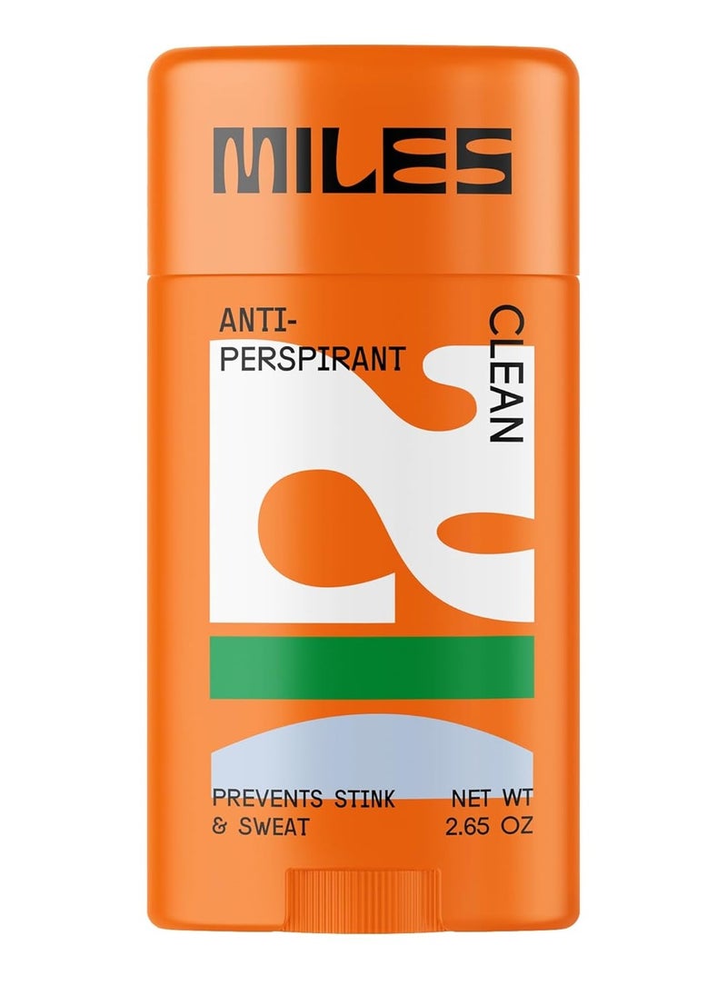 Miles Antiperspirant Deodorant Stick for Teens, Tweens and Kids Boys and Girls - Sweat and Odor Protection, Made in USA - Clean Scent, 1-Pack