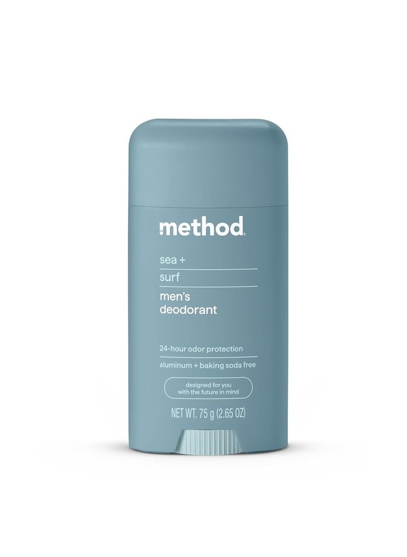 Method Deodorant, Sea + Surf, 2.65 oz, 24 Hour Odor Protection, 2.65 oz