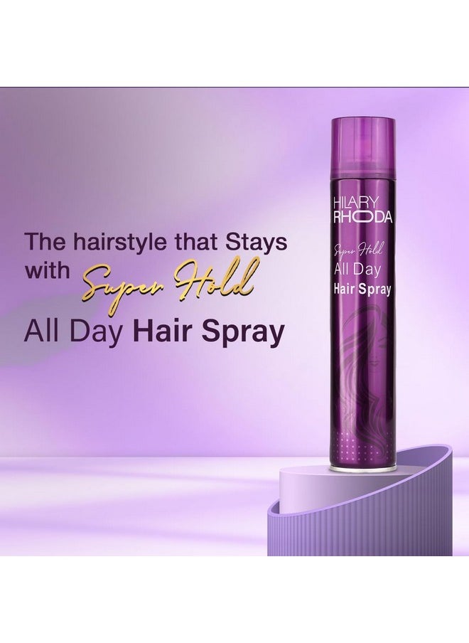 Super Hold All Day Hair Spray | Hair Spray For Women | Hair Locking Spray | Lasts All Day Long | Ultra Strong Hold Hair Spray | No Residue Hair Spray | Sweat-Proof Hair Spray | 420Ml