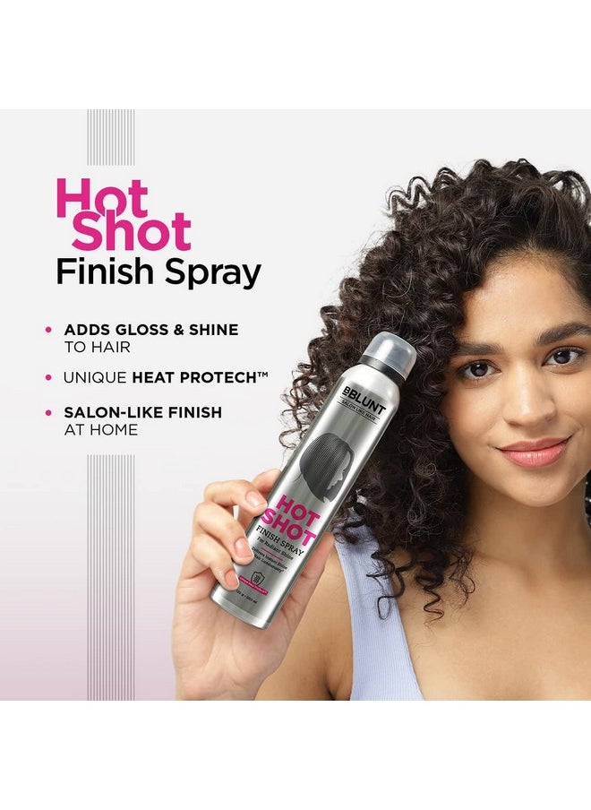 Hot Shot Finish Spray For Radiant Shine - 200 Ml | Designed For Indian Hair | For Men & Women