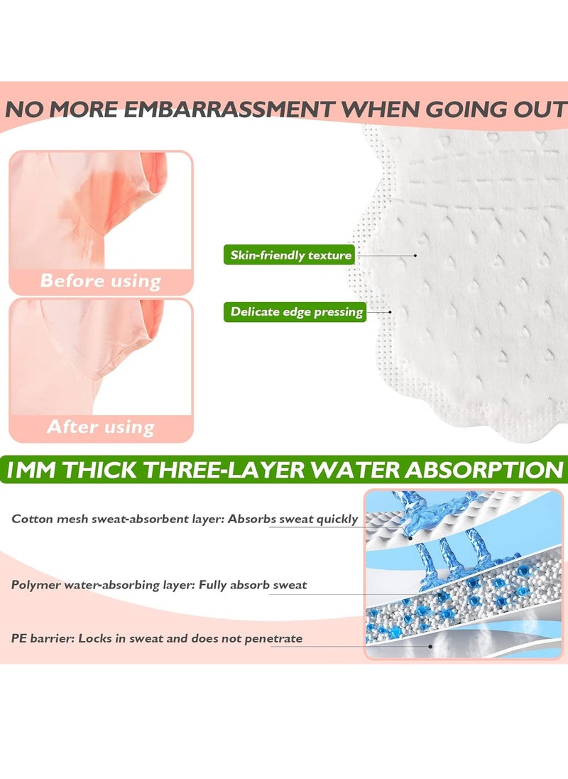 100Pack Armpit Sweat Pads Disposable, Underarm Sweat Pads for Men and Women, Dress Guards/Shields, Non Sweat Armpit Protection, Sweat pads for women armpits