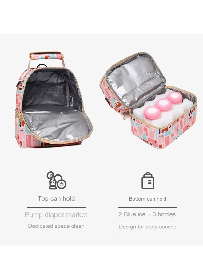 Multi-Functional Double-Layer Breast Milk Storage and Insulation Bag