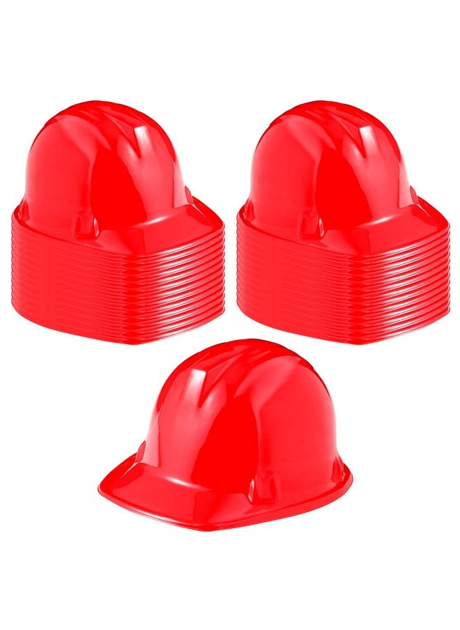 36 Pieces Construction Hats Bulk Plastic Worker Hat Funny Construction Party Hats For Kids Dress Up Birthday Party Supplies(Red)