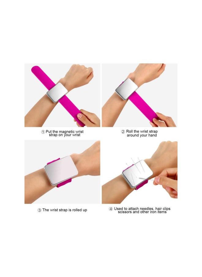 Silicone Magnetic Wrist Slap Bracelet Strap Iron Bracelet Hairdresser Bracelet for Home Barber Shop