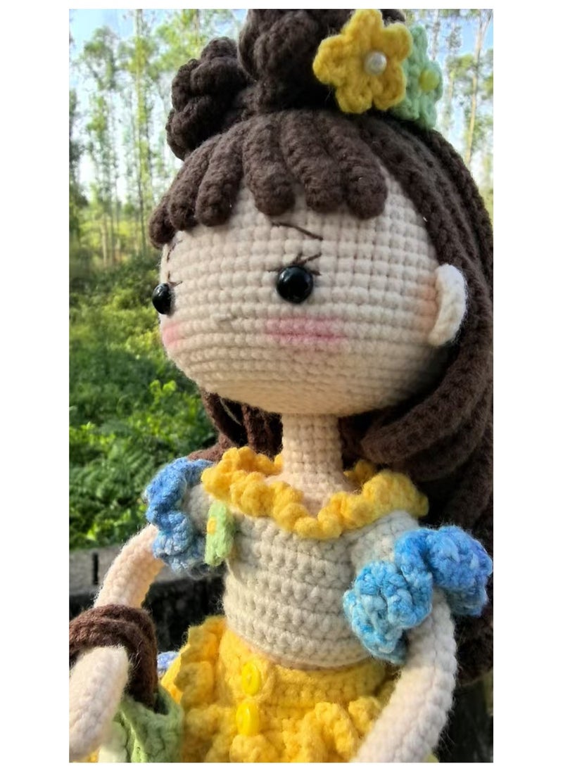 Rowan Crochet Doll, Handmade Big Doll, Toys for Girls, Gift for Her