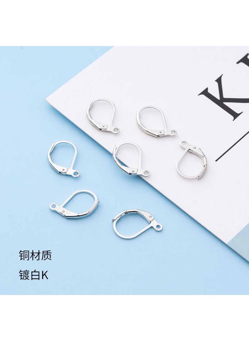 DIY Handmade Accessories Earrings Ear Hook D-shaped Jewelry Copper French Ear Hook Elastic Hook Eardrop Hook Semi-finished Ear Buckle