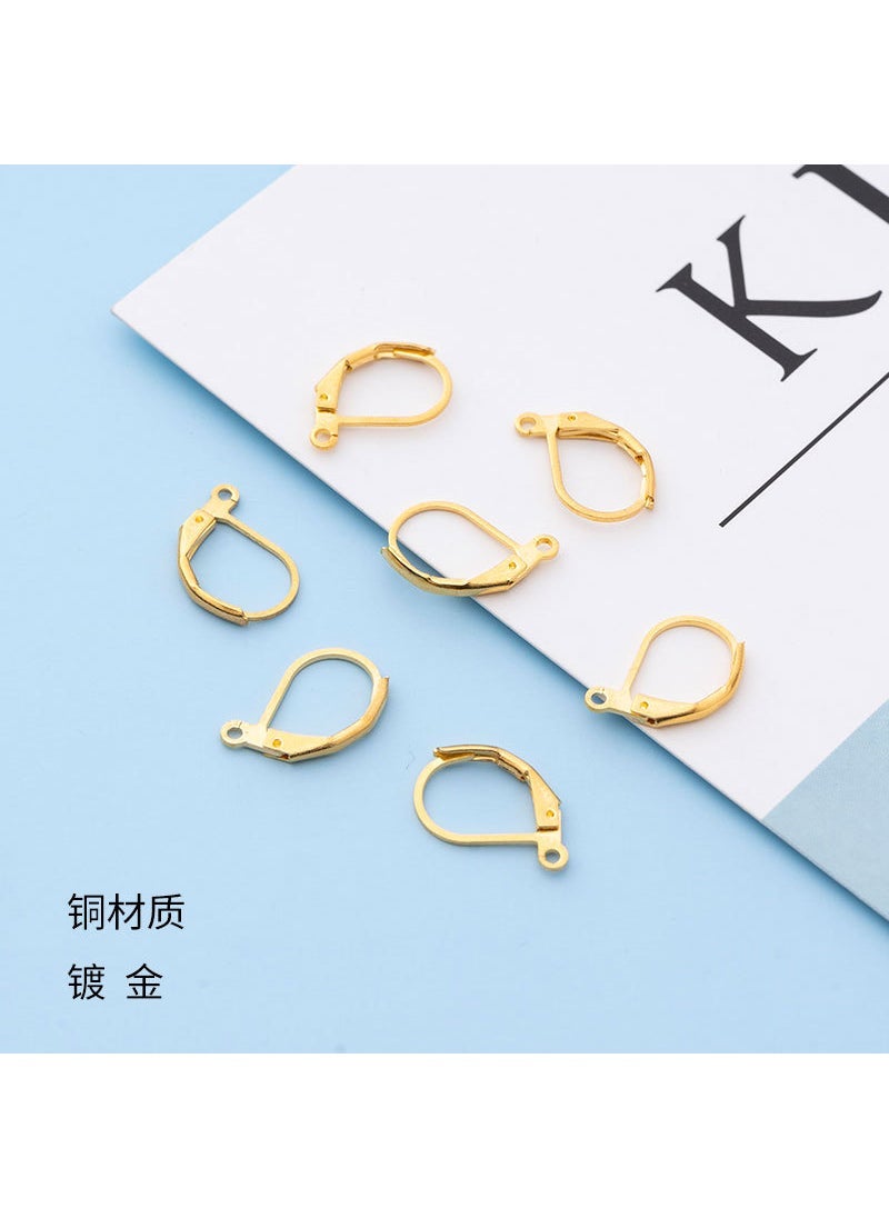 DIY Handmade Accessories Earrings Ear Hook D-shaped Jewelry Copper French Ear Hook Elastic Hook Eardrop Hook Semi-finished Ear Buckle