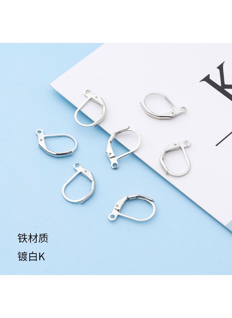 DIY Handmade Accessories Earrings Ear Hook D-shaped Jewelry Copper French Ear Hook Elastic Hook Eardrop Hook Semi-finished Ear Buckle