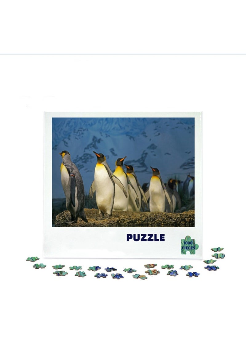 1000-Piece Thick Paper Puzzle for Stress Relief and Decorative Fun