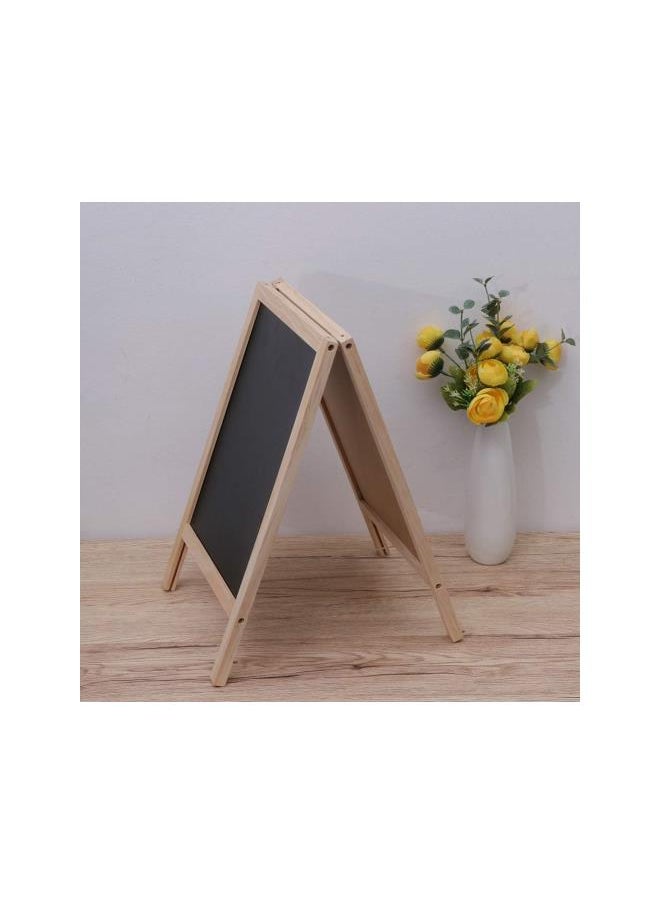 Chalkboard Stand Easel Double Side Massage Stand Sign Wooden Frame Blackboard Whiteboard Stand for Restaurant Cafe Bar Menu 19x30cm