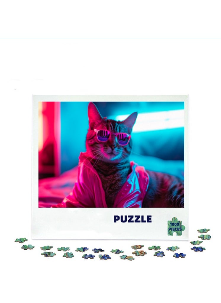 1000 pieces of colorful 3D puzzles