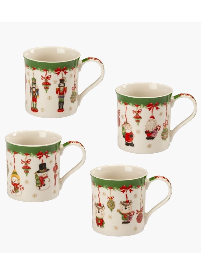 Christmas Mugs - 4 Pieces