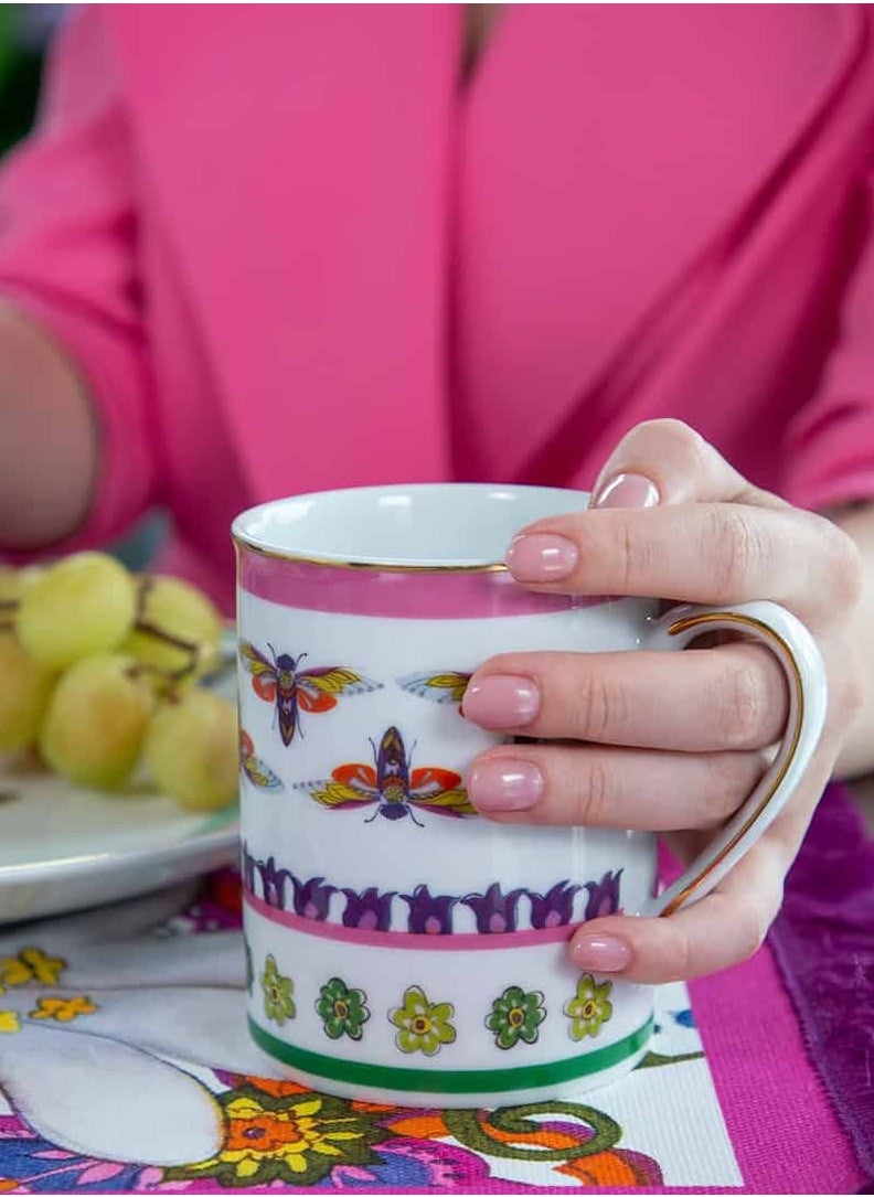 Porcelain Mug 8.5x10.5 cm Amazzonia Pink Baci Milano