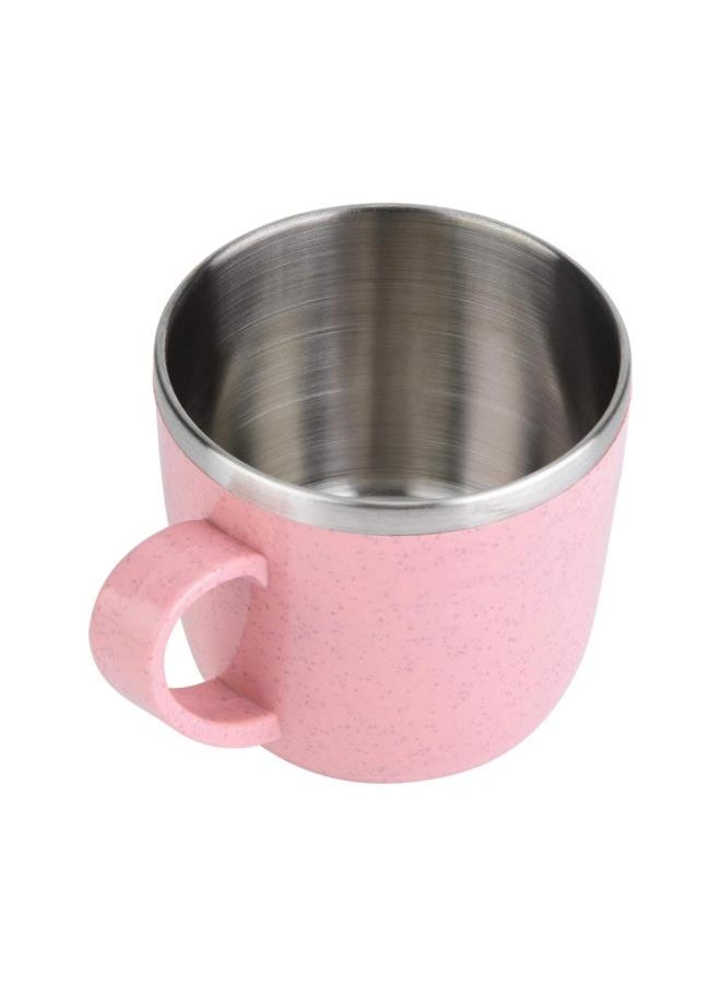 Stainless Steel Coffee Cup, Insulated Pot Coffee Mug for Water Coffee Juice Milk 7oz(Pink)