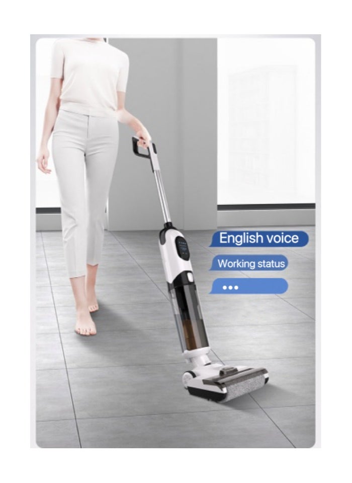 Cordless Smart All-in-one Multi-Surface Total Floor Scrubber Carpet Cleaning Machine,Wet Dry Vacuum Roller Brush Mop,Multifunctional Versatile Kitchen Waste Auto Clean Self-driven Portable Lightweight