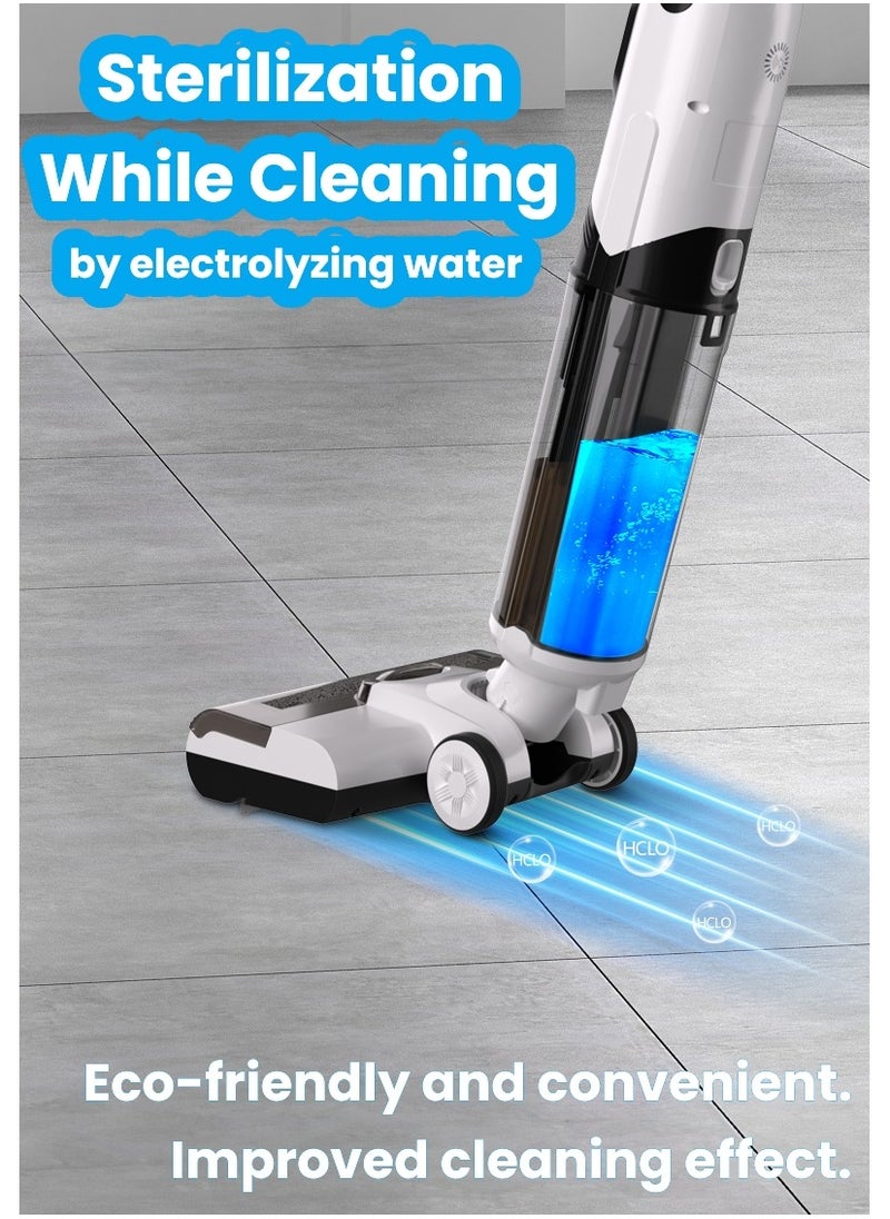 Cordless Smart All-in-one Multi-Surface Total Floor Scrubber Carpet Cleaning Machine,Wet Dry Vacuum Roller Brush Mop,Multifunctional Versatile Kitchen Waste Auto Clean Self-driven Portable Lightweight