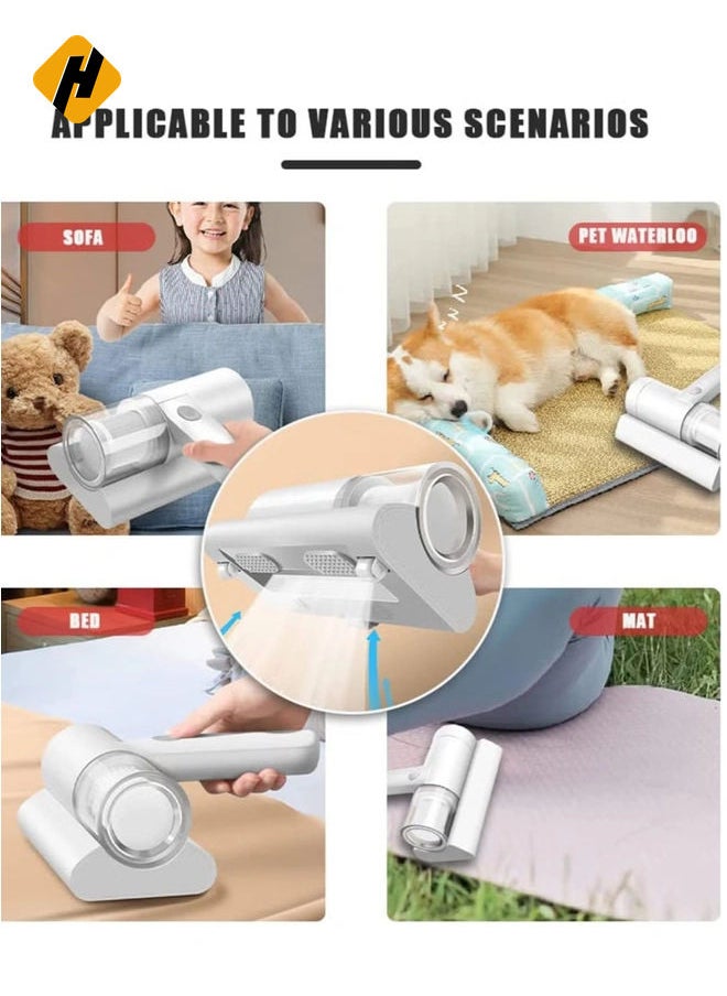 UV Vacuum Cleaner, Wireless Handheld Sofa Strong Suction Cleaning Machine, Portable Cordless Mite Removal Cleaner for Sheet, Carpets, Pillows