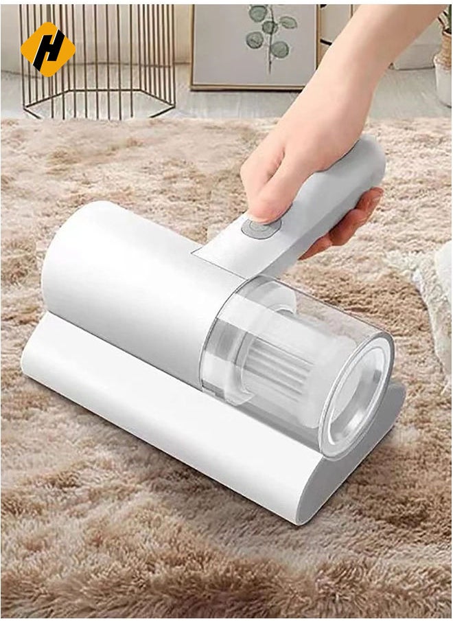 Portable Mites Remover Dust Collector Handheld Wireless Vacuum Cleaner Household Home Instrument Mini Sterilizer Rechargeable Brush with Large Suction For Bed Pillows Cloth Sofas and Carpet Acaricide