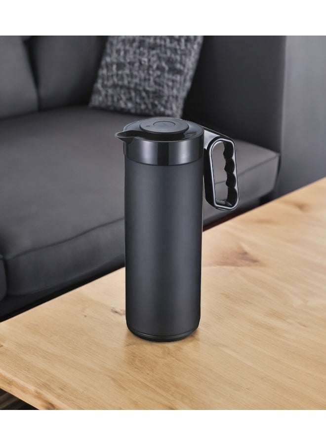 Cylinder Thermos 1L Black Matt