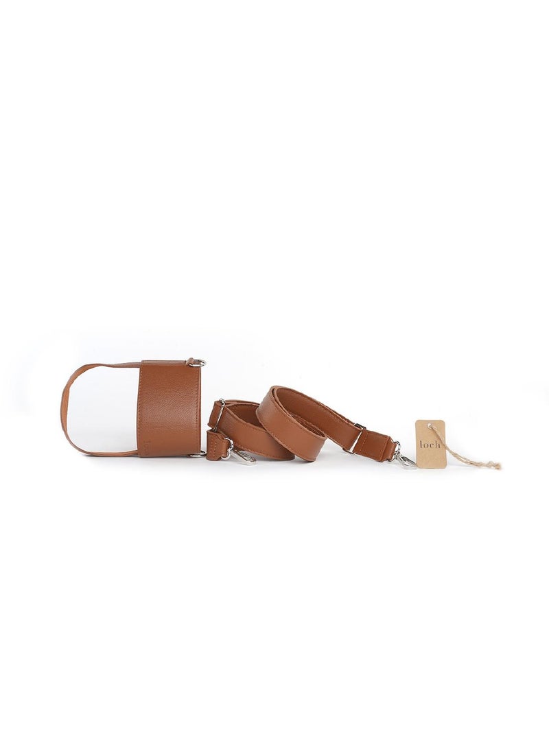 Brown Strap - 650ml - Silver Metal