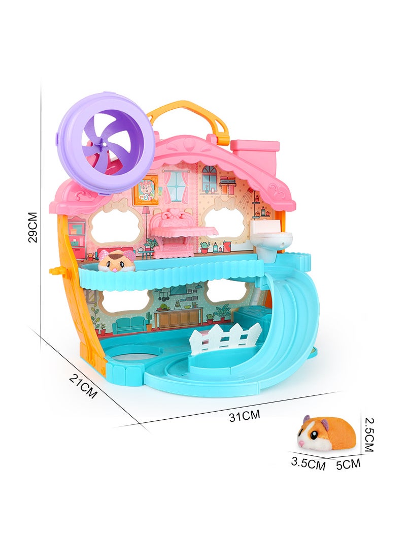 Kids Joyful Hamster House Playset for Girls Hamster Home