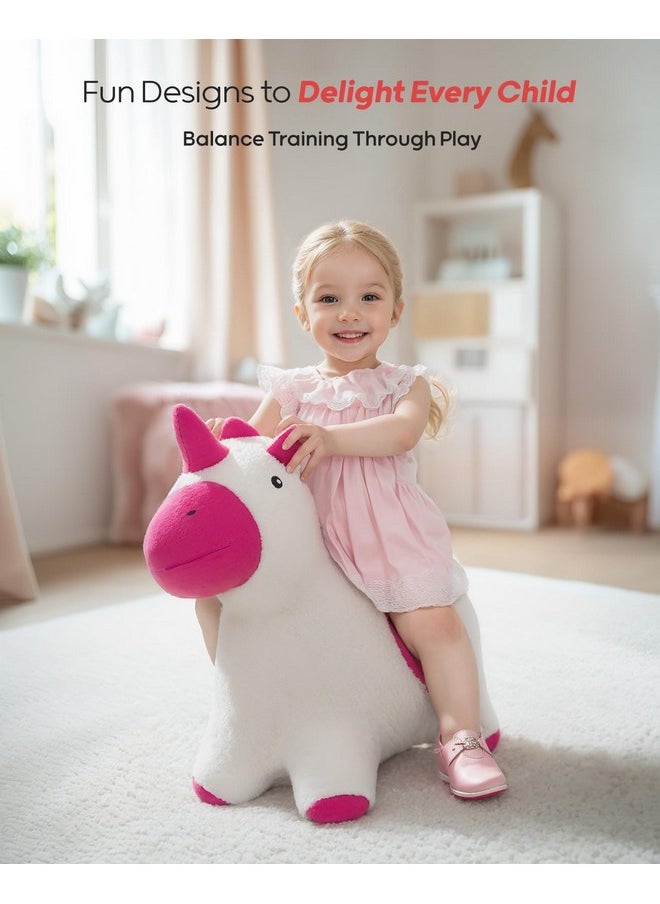 Fairy Bouncy Unicorn, Soft Plush Covered Bouncy Pal For Toddlers 1-3, Bouncy Animal Hopper, Inflatable Ride On Bouncer For Toddler, Baby Girl Boy Toy Gift 18 Month 2 3 4 5 Year Old